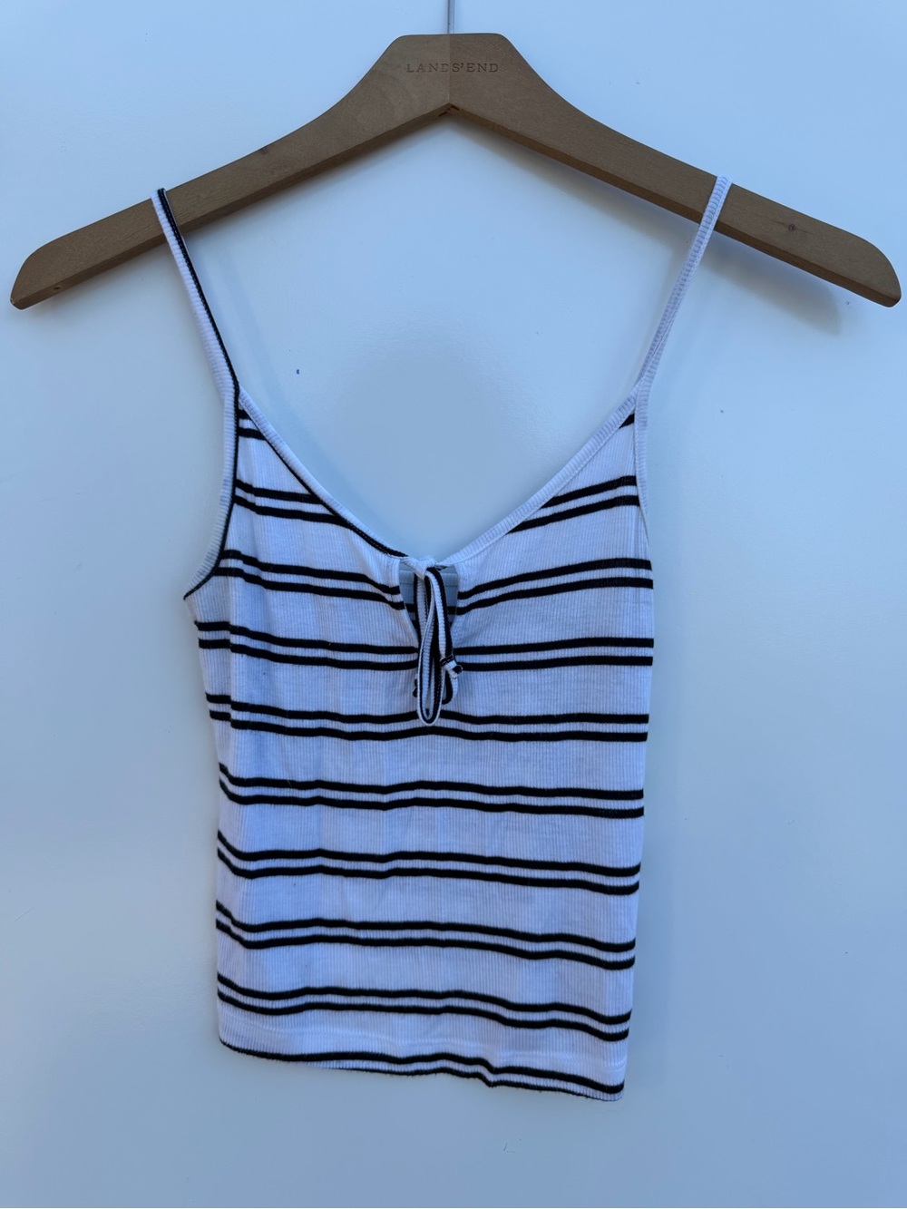 Me To We White & Blue Striped Crop Tank Top Size Small Y2K, Surf Girl Vibes